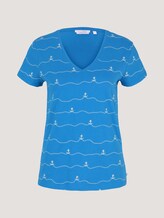 T-Shirt mit Bio-Baumwolle - Frauen - mid blue stripe anchor print T-Shirt mit Bio-Baumwolle - Frauen - mid blue stripe anchor print - 7 - TOM TAILOR Denim