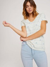 T-Shirt mit Bio-Baumwolle - Frauen - creme stripe anchor print T-Shirt mit Bio-Baumwolle - Frauen - creme stripe anchor print - 5 - TOM TAILOR Denim