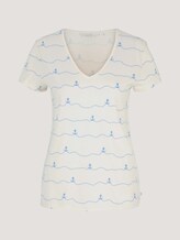 T-Shirt mit Bio-Baumwolle - Frauen - creme stripe anchor print T-Shirt mit Bio-Baumwolle - Frauen - creme stripe anchor print - 7 - TOM TAILOR Denim