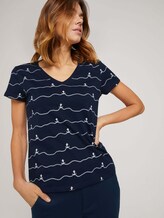 T-Shirt mit Bio-Baumwolle - Frauen - navy stripe anchor T-Shirt mit Bio-Baumwolle - Frauen - navy stripe anchor - 5 - TOM TAILOR Denim