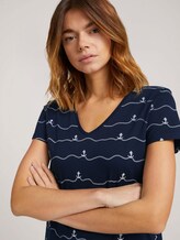 T-Shirt mit Bio-Baumwolle - Frauen - navy stripe anchor T-Shirt mit Bio-Baumwolle - Frauen - navy stripe anchor - 9 - TOM TAILOR Denim