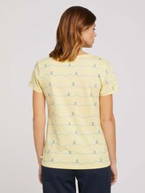 T-Shirt mit Bio-Baumwolle - Frauen - yellow stripe anchor T-Shirt mit Bio-Baumwolle - Frauen - yellow stripe anchor - 2 - TOM TAILOR Denim