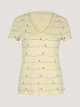 T-Shirt mit Bio-Baumwolle - Frauen - yellow stripe anchor T-Shirt mit Bio-Baumwolle - Frauen - yellow stripe anchor - 7 - TOM TAILOR Denim