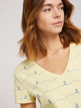 T-Shirt mit Bio-Baumwolle - Frauen - yellow stripe anchor T-Shirt mit Bio-Baumwolle - Frauen - yellow stripe anchor - 9 - TOM TAILOR Denim