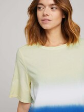 Cropped T-Shirt mit Farbverlauf - Frauen - yellow blue dip dye Cropped T-Shirt mit Farbverlauf - Frauen - yellow blue dip dye - 9 - TOM TAILOR Denim