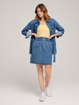 Ripp T-Shirt mit Knopfleiste - Frauen - soft yellow Ripp T-Shirt mit Knopfleiste - Frauen - soft yellow - 3 - TOM TAILOR Denim