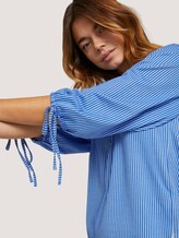 Gestreiftes Carmen-Shirt mit Ballonärmeln - Frauen - small blue white stripe Gestreiftes Carmen-Shirt mit Ballonärmeln - Frauen - small blue white stripe - 9 - TOM TAILOR Denim