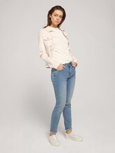 Ripp T-Shirt mit Ballonärmeln - Frauen - soft creme beige Ripp T-Shirt mit Ballonärmeln - Frauen - soft creme beige - 3 - TOM TAILOR Denim