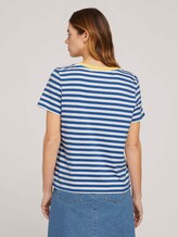 Streifen T-Shirt aus Bio-Baumwolle - Frauen - horizontal blue white stripe Streifen T-Shirt aus Bio-Baumwolle - Frauen - horizontal blue white stripe - 2 - TOM TAILOR Denim