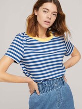 Streifen T-Shirt aus Bio-Baumwolle - Frauen - horizontal blue white stripe Streifen T-Shirt aus Bio-Baumwolle - Frauen - horizontal blue white stripe - 5 - TOM TAILOR Denim