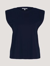 Ärmelloses Shirt mit weiten Schultern - Frauen - Sky Captain Blue Ärmelloses Shirt mit weiten Schultern - Frauen - Sky Captain Blue - 7 - TOM TAILOR Denim
