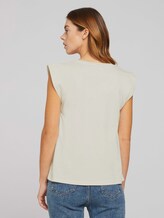 Ärmelloses Shirt mit weiten Schultern - Frauen - soft creme beige Ärmelloses Shirt mit weiten Schultern - Frauen - soft creme beige - 2 - TOM TAILOR Denim