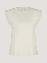 Ärmelloses Shirt mit weiten Schultern - Frauen - soft creme beige Ärmelloses Shirt mit weiten Schultern - Frauen - soft creme beige - 7 - TOM TAILOR Denim