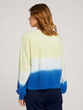 Cropped Sweatshirt mit Farbverlauf - Frauen - yellow blue dip dye Cropped Sweatshirt mit Farbverlauf - Frauen - yellow blue dip dye - 2 - TOM TAILOR Denim
