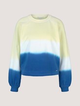 Cropped Sweatshirt mit Farbverlauf - Frauen - yellow blue dip dye Cropped Sweatshirt mit Farbverlauf - Frauen - yellow blue dip dye - 7 - TOM TAILOR Denim
