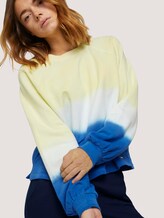 Cropped Sweatshirt mit Farbverlauf - Frauen - yellow blue dip dye Cropped Sweatshirt mit Farbverlauf - Frauen - yellow blue dip dye - 9 - TOM TAILOR Denim