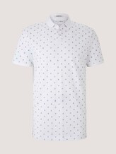 Gemustertes Poloshirt mit Bio-Baumwolle - Männer - white blue mini ship print Gemustertes Poloshirt mit Bio-Baumwolle - Männer - white blue mini ship print - 7 - TOM TAILOR Denim