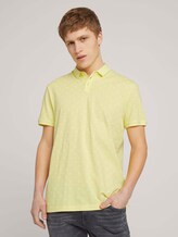 patterned polo shirt made with organic cotton - Men - yellow mini ship print patterned polo shirt made with organic cotton - Men - yellow mini ship print - 1 - TOM TAILOR Denim