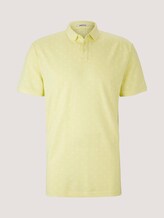 patterned polo shirt made with organic cotton - Men - yellow mini ship print patterned polo shirt made with organic cotton - Men - yellow mini ship print - 7 - TOM TAILOR Denim