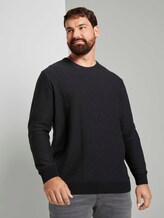 geribbelde trui - Mannen - Black geribbelde trui - Mannen - Black - 1 - Men Plus