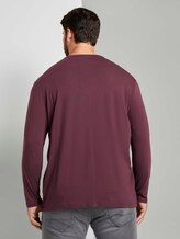 Langarmshirt mit Print - Männer - Dusty Wildberry Red Langarmshirt mit Print - Männer - Dusty Wildberry Red - 2 - Men Plus