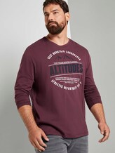 Langarmshirt mit Print - Männer - Dusty Wildberry Red Langarmshirt mit Print - Männer - Dusty Wildberry Red - 5 - Men Plus