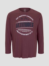 Langarmshirt mit Print - Männer - Dusty Wildberry Red Langarmshirt mit Print - Männer - Dusty Wildberry Red - 7 - Men Plus