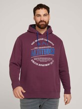 Hoodie mit Print - Männer - Dusty Wildberry Red Hoodie mit Print - Männer - Dusty Wildberry Red - 1 - Men Plus