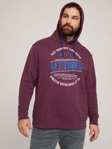 Hoodie mit Print - Männer - Dusty Wildberry Red Hoodie mit Print - Männer - Dusty Wildberry Red - 5 - Men Plus