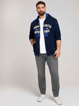 Sweatjacke mit Brustprint - Männer - Sky Captain Blue Sweatjacke mit Brustprint - Männer - Sky Captain Blue - 3 - Men Plus