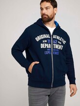 Sweatjacke mit Brustprint - Männer - Sky Captain Blue Sweatjacke mit Brustprint - Männer - Sky Captain Blue - 5 - Men Plus