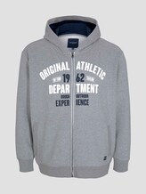 Sweatjacke mit Brustprint - Männer - Middle Grey Melange Sweatjacke mit Brustprint - Männer - Middle Grey Melange - 7 - Men Plus