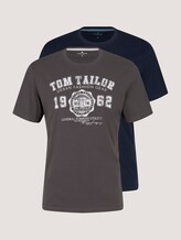 T-Shirt mit Print im Doppelpack - Männer - Tarmac Grey T-Shirt mit Print im Doppelpack - Männer - Tarmac Grey - 7 - TOM TAILOR
