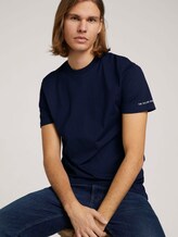 Basic T-Shirt aus Baumwolle - Männer - Sky Captain Blue Basic T-Shirt aus Baumwolle - Männer - Sky Captain Blue - 5 - TOM TAILOR Denim