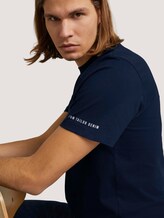 Basic T-Shirt aus Baumwolle - Männer - Sky Captain Blue Basic T-Shirt aus Baumwolle - Männer - Sky Captain Blue - 9 - TOM TAILOR Denim