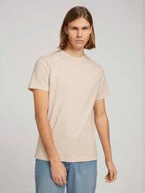 Basic T-Shirt aus Baumwolle - Männer - light almond Basic T-Shirt aus Baumwolle - Männer - light almond - 1 - TOM TAILOR Denim