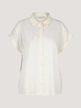 Kurzarm Hemdbluse mit Streifenstruktur - Frauen - soft creme beige Kurzarm Hemdbluse mit Streifenstruktur - Frauen - soft creme beige - 7 - TOM TAILOR Denim