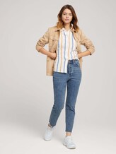 Kurzarm Hemdbluse mit Streifenstruktur - Frauen - creme yellow blue stripe Kurzarm Hemdbluse mit Streifenstruktur - Frauen - creme yellow blue stripe - 3 - TOM TAILOR Denim