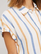 Kurzarm Hemdbluse mit Streifenstruktur - Frauen - creme yellow blue stripe Kurzarm Hemdbluse mit Streifenstruktur - Frauen - creme yellow blue stripe - 9 - TOM TAILOR Denim