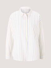 Gestreifte Tunika Bluse mit Bio-Baumwolle - Frauen - small creme blue yellow stripe Gestreifte Tunika Bluse mit Bio-Baumwolle - Frauen - small creme blue yellow stripe - 7 - TOM TAILOR Denim