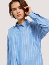 Gestreifte Tunika Bluse mit Bio-Baumwolle - Frauen - mid blue small white stripe Gestreifte Tunika Bluse mit Bio-Baumwolle - Frauen - mid blue small white stripe - 9 - TOM TAILOR Denim