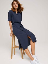 Midi Blusenkleid mit LENZING™ ECOVERO™ - Frauen - Sky Captain Blue Midi Blusenkleid mit LENZING™ ECOVERO™ - Frauen - Sky Captain Blue - 5 - TOM TAILOR Denim