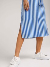 Midi Blusenkleid mit LENZING™ ECOVERO™ - Frauen - mid blue white stripe Midi Blusenkleid mit LENZING™ ECOVERO™ - Frauen - mid blue white stripe - 10 - TOM TAILOR Denim