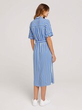 Midi Blusenkleid mit LENZING™ ECOVERO™ - Frauen - mid blue white stripe Midi Blusenkleid mit LENZING™ ECOVERO™ - Frauen - mid blue white stripe - 2 - TOM TAILOR Denim