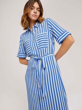 Midi Blusenkleid mit LENZING™ ECOVERO™ - Frauen - mid blue white stripe Midi Blusenkleid mit LENZING™ ECOVERO™ - Frauen - mid blue white stripe - 9 - TOM TAILOR Denim