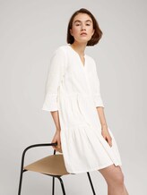 Babydoll Minikleid mit Bio-Baumwolle - Frauen - Gardenia White Babydoll Minikleid mit Bio-Baumwolle - Frauen - Gardenia White - 5 - TOM TAILOR Denim
