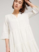 Babydoll Minikleid mit Bio-Baumwolle - Frauen - Gardenia White Babydoll Minikleid mit Bio-Baumwolle - Frauen - Gardenia White - 9 - TOM TAILOR Denim