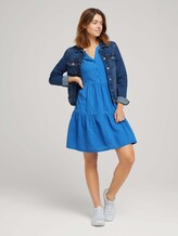 Babydoll Minikleid mit Bio-Baumwolle - Frauen - mid blue Babydoll Minikleid mit Bio-Baumwolle - Frauen - mid blue - 3 - TOM TAILOR Denim