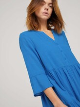 Babydoll Minikleid mit Bio-Baumwolle - Frauen - mid blue Babydoll Minikleid mit Bio-Baumwolle - Frauen - mid blue - 9 - TOM TAILOR Denim