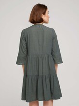 Babydoll Minikleid mit Bio-Baumwolle - Frauen - dusty pine green Babydoll Minikleid mit Bio-Baumwolle - Frauen - dusty pine green - 2 - TOM TAILOR Denim